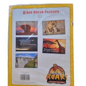 5 ROAR VBS Bible Verse Poster 34x22" Vacation Bible School Church Group Daycare